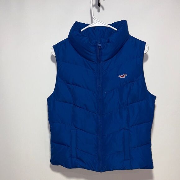 Hollister Cobalt Blue Puffer Vest - Picture 1 of 10